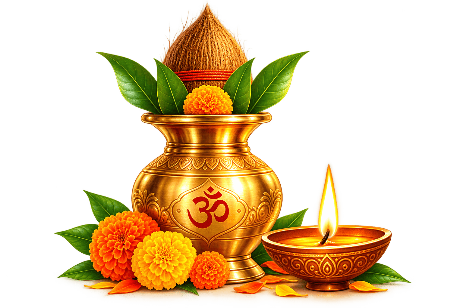 कलश और दीपक